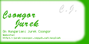 csongor jurek business card